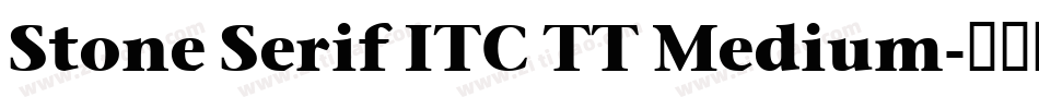 Stone Serif ITC TT Medium字体转换